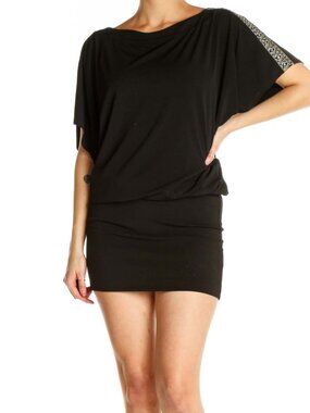 White House Black Market Black Solid Day Sheath Dress